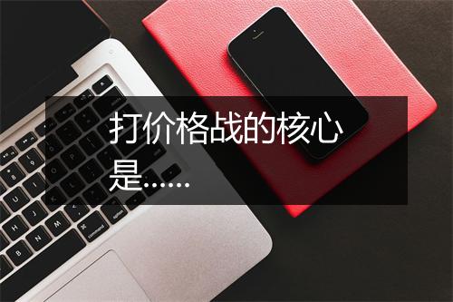打价格战的核心是......