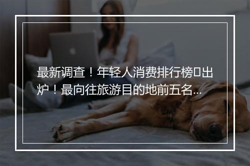 最新调查！年轻人消费排行榜​出炉！最向往旅游目的地前五名全在...