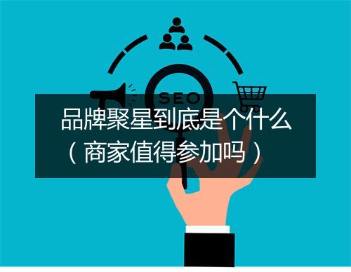 品牌聚星到底是个什么（商家值得参加吗）