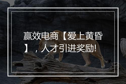 赢效电商【爱上黄昏】，人才引进奖励!