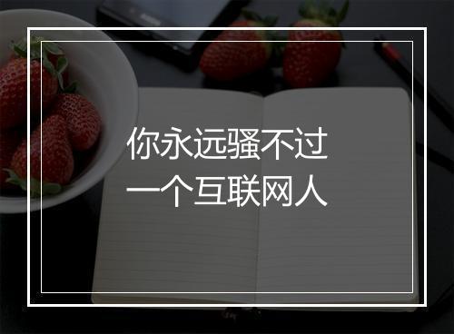 你永远骚不过一个互联网人