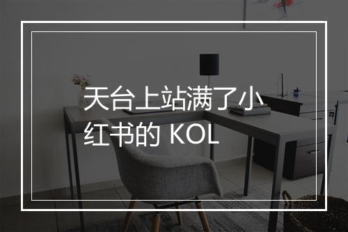 天台上站满了小红书的 KOL