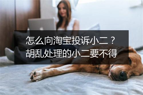 怎么向淘宝投诉小二？胡乱处理的小二要不得