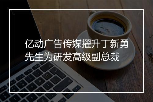 亿动广告传媒擢升丁新勇先生为研发高级副总裁