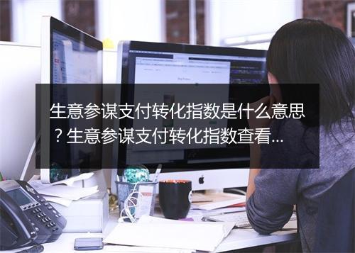 生意参谋支付转化指数是什么意思？生意参谋支付转化指数查看入口在哪里？