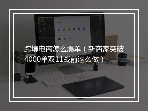 跨境电商怎么爆单（新商家突破4000单双11战前这么做）