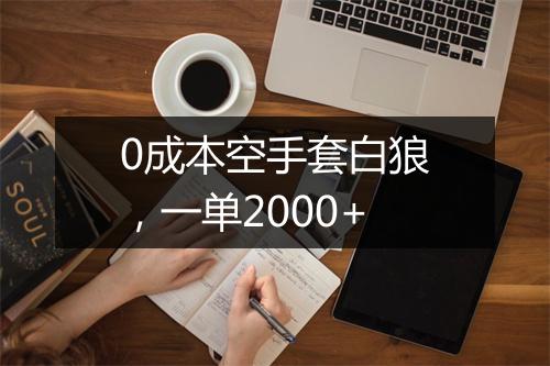 0成本空手套白狼，一单2000+