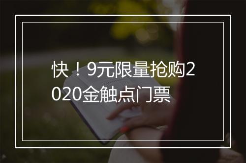 快！9元限量抢购2020金触点门票