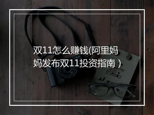 双11怎么赚钱(阿里妈妈发布双11投资指南）