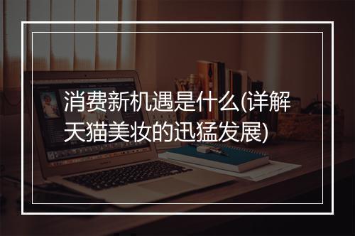 消费新机遇是什么(详解天猫美妆的迅猛发展)