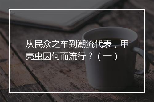 从民众之车到潮流代表，甲壳虫因何而流行？（一）