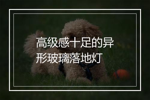 高级感十足的异形玻璃落地灯