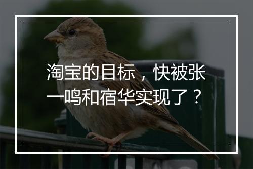 淘宝的目标，快被张一鸣和宿华实现了？