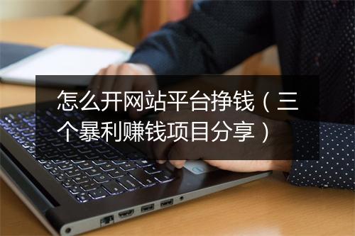 怎么开网站平台挣钱（三个暴利赚钱项目分享）