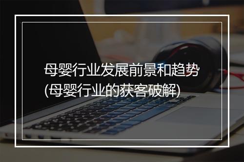 母婴行业发展前景和趋势(母婴行业的获客破解)