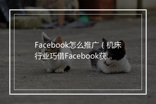 Facebook怎么推广（机床行业巧借Facebook获取海外订单）