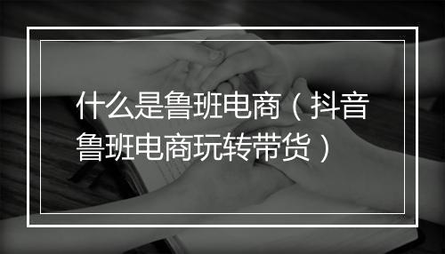 什么是鲁班电商（抖音鲁班电商玩转带货）