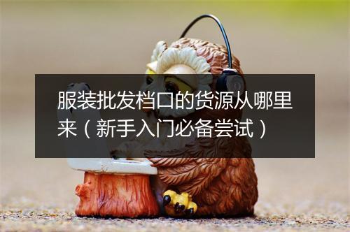 服装批发档口的货源从哪里来（新手入门必备尝试）