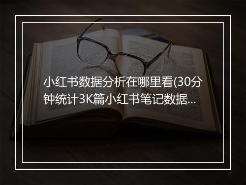 小红书数据分析在哪里看(30分钟统计3K篇小红书笔记数据）