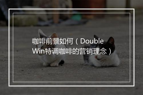 咖啡前景如何（Double Win特调咖啡的营销理念）