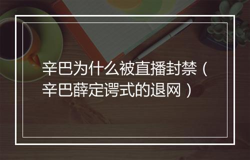辛巴为什么被直播封禁（辛巴薛定谔式的退网）
