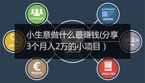小生意做什么最赚钱(分享3个月入2万的小项目）
