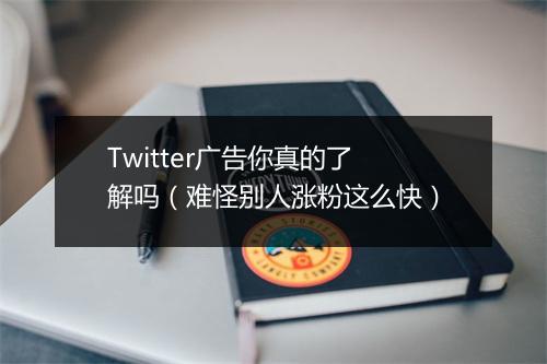 Twitter广告你真的了解吗（难怪别人涨粉这么快）