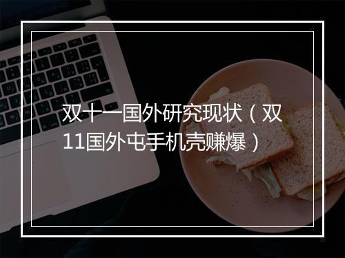 双十一国外研究现状（双11国外屯手机壳赚爆）