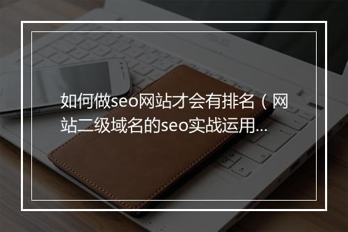 如何做seo网站才会有排名（网站二级域名的seo实战运用）