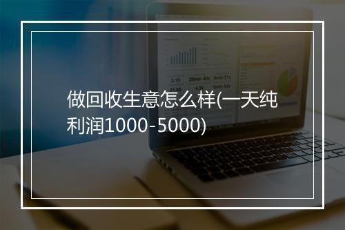 做回收生意怎么样(一天纯利润1000-5000)