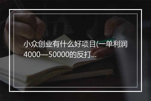 小众创业有什么好项目(一单利润4000—50000的反打假业务）
