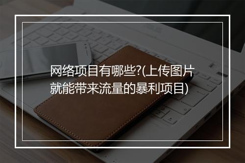 网络项目有哪些?(上传图片就能带来流量的暴利项目)