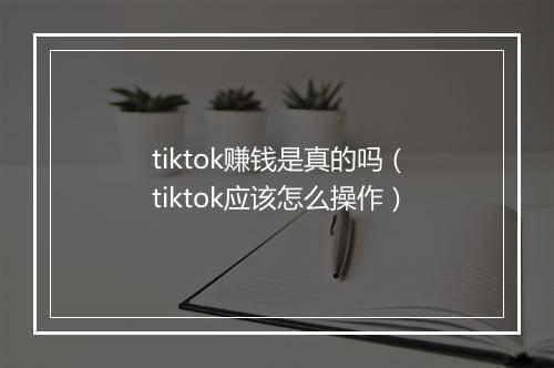 tiktok赚钱是真的吗（tiktok应该怎么操作）