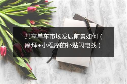共享单车市场发展前景如何（摩拜+小程序的补贴闪电战）