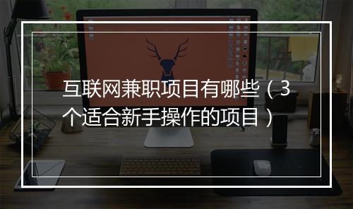 互联网兼职项目有哪些（3个适合新手操作的项目）