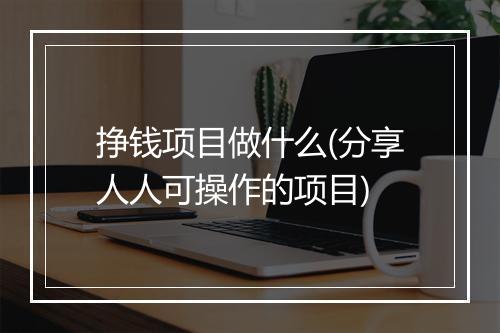 挣钱项目做什么(分享人人可操作的项目)