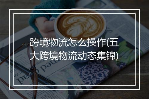 跨境物流怎么操作(五大跨境物流动态集锦)
