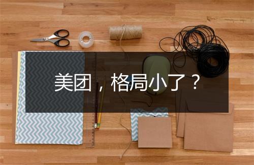 美团，格局小了？
