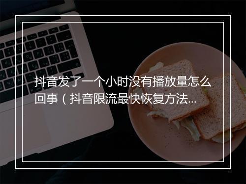 抖音发了一个小时没有播放量怎么回事（抖音限流最快恢复方法）