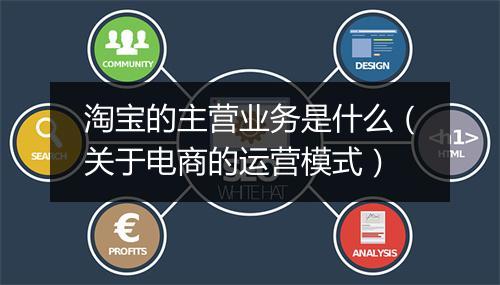 淘宝的主营业务是什么（关于电商的运营模式）
