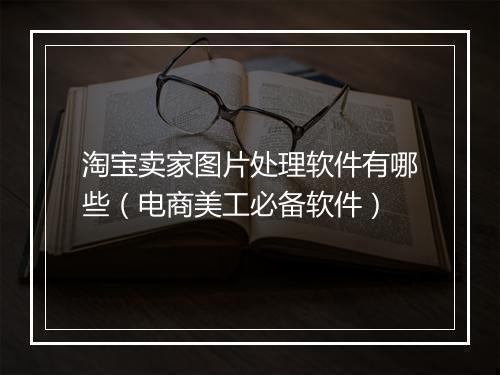 淘宝卖家图片处理软件有哪些（电商美工必备软件）