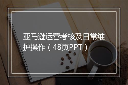 亚马逊运营考核及日常维护操作（48页PPT）