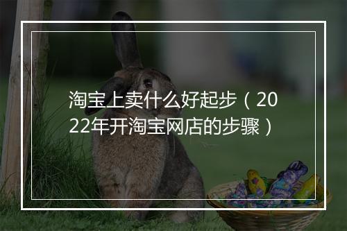 淘宝上卖什么好起步（2022年开淘宝网店的步骤）