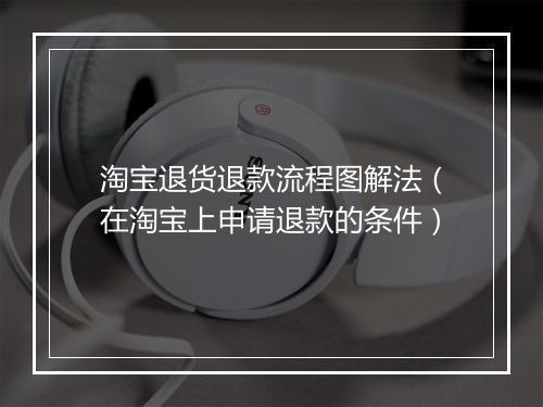 淘宝退货退款流程图解法（在淘宝上申请退款的条件）