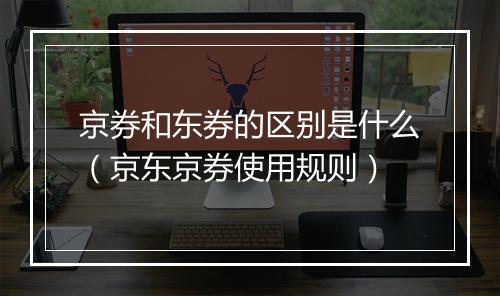 京券和东券的区别是什么（京东京券使用规则）