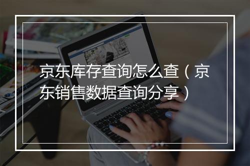 京东库存查询怎么查（京东销售数据查询分享）