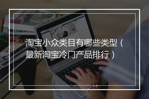 淘宝小众类目有哪些类型（最新淘宝冷门产品排行）