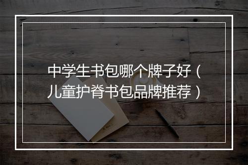 中学生书包哪个牌子好（儿童护脊书包品牌推荐）