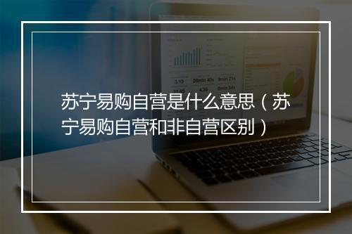 苏宁易购自营是什么意思（苏宁易购自营和非自营区别）