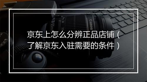 京东上怎么分辨正品店铺（了解京东入驻需要的条件）